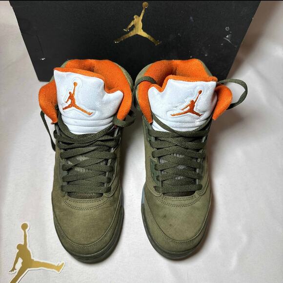 Size 6.5 - Nike Air Jordan 5 Retro GS Olive 2024 Men's Shoes Ships Now - Picture 4 of 10
